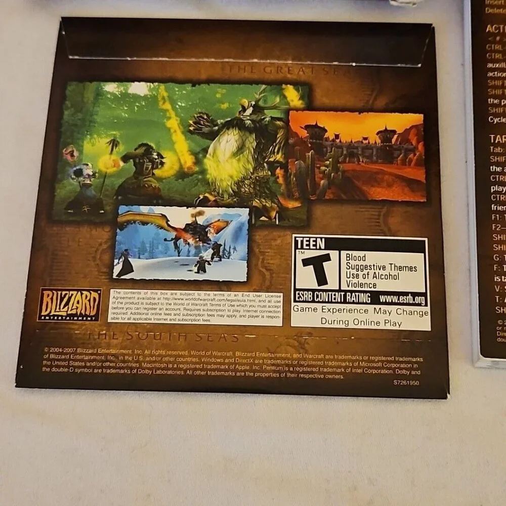 World of WarCraft Original Big Box PC Windows Mac Game Blizzard 2004 Complete